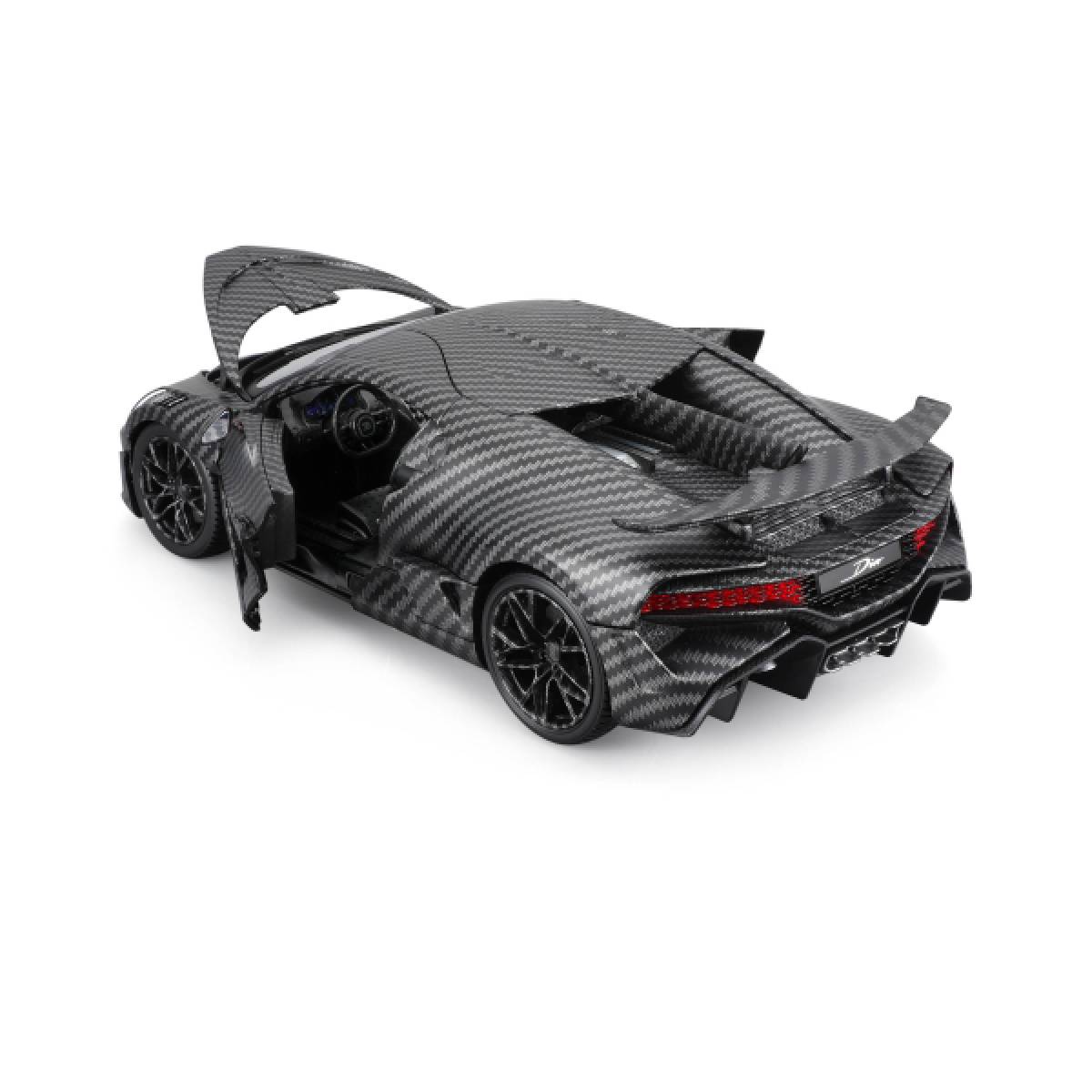 Bburago 18-11101 - Modellauto - Bugatti Divo Carbon (grau, Maßstab 1:18) Sonderedition