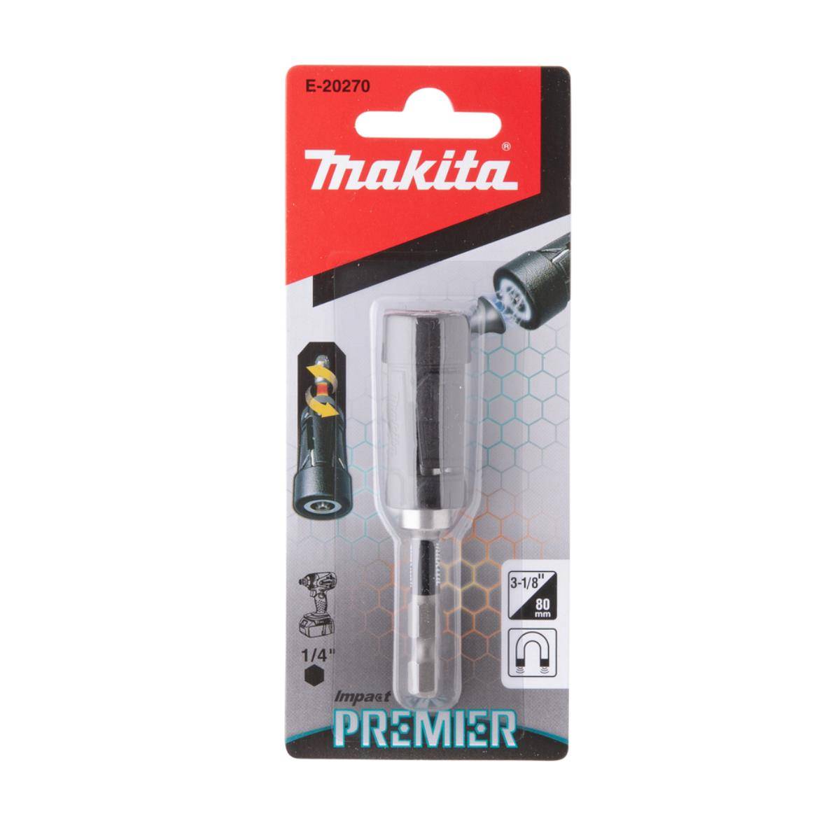 Makita Ultramag Torsion Bithalter Impact Premier, 80 mm, 1/4" 80 mm • 1/4"