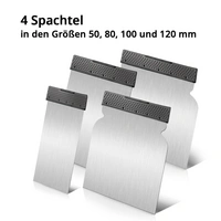 STAHLWERK Spachtelset 12-teilig 50, 80, 100, 120 mm, mit elastischer Klinge STAHLWERK Spachtelset 12-teilig 50, 80, 100, 120 mm, mit elastischer Klinge