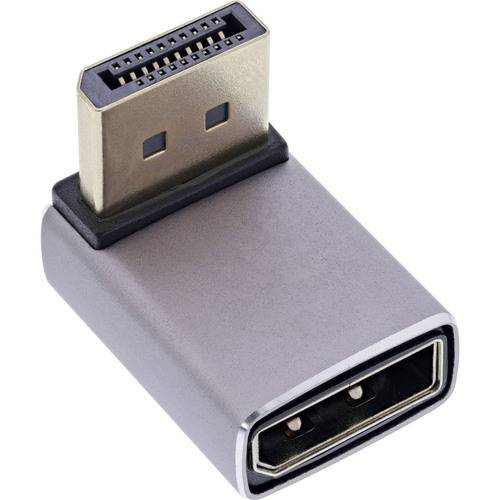 DisplayPort-zu-HDMI-Adapter: Ein kompakter, silberner Adapter mit einem männlichen DisplayPort-Anschluss auf der einen und einem weiblichen HDMI-Anschluss auf der anderen Seite.