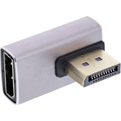 Ein kompakter, metallener HDMI-zu-DisplayPort-Adapter zum Anschluss von HDMI-Geräten an einen DisplayPort-Eingang. Der Adapter ist rechteckig und silberfarben.