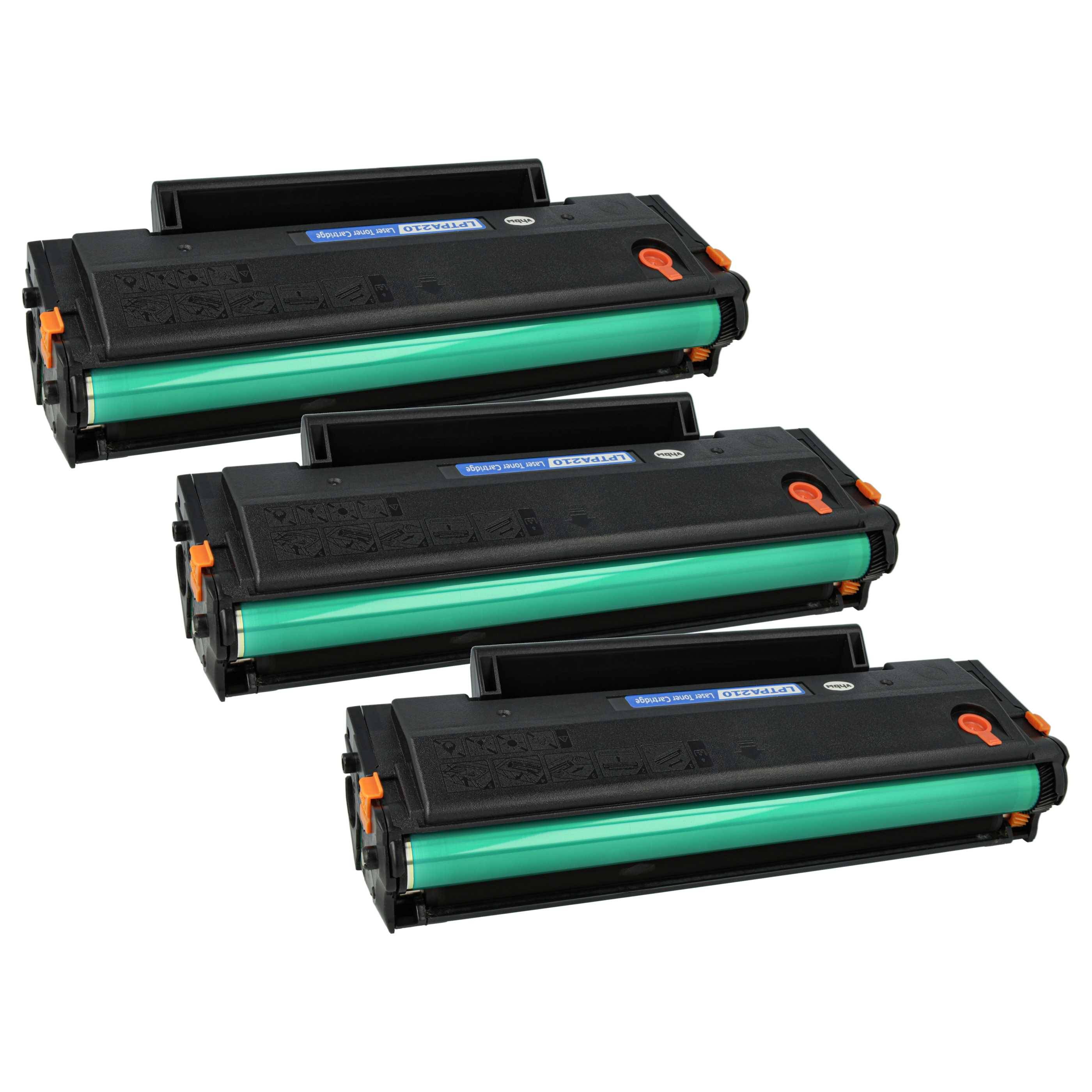vhbw 3x Toner kompatibel mit Pantum P 2200 Series | 2500, 2502 W, 2500 W, 2207, 2200 Drucker - Kompatible Tonerkartuschen, Schwarz