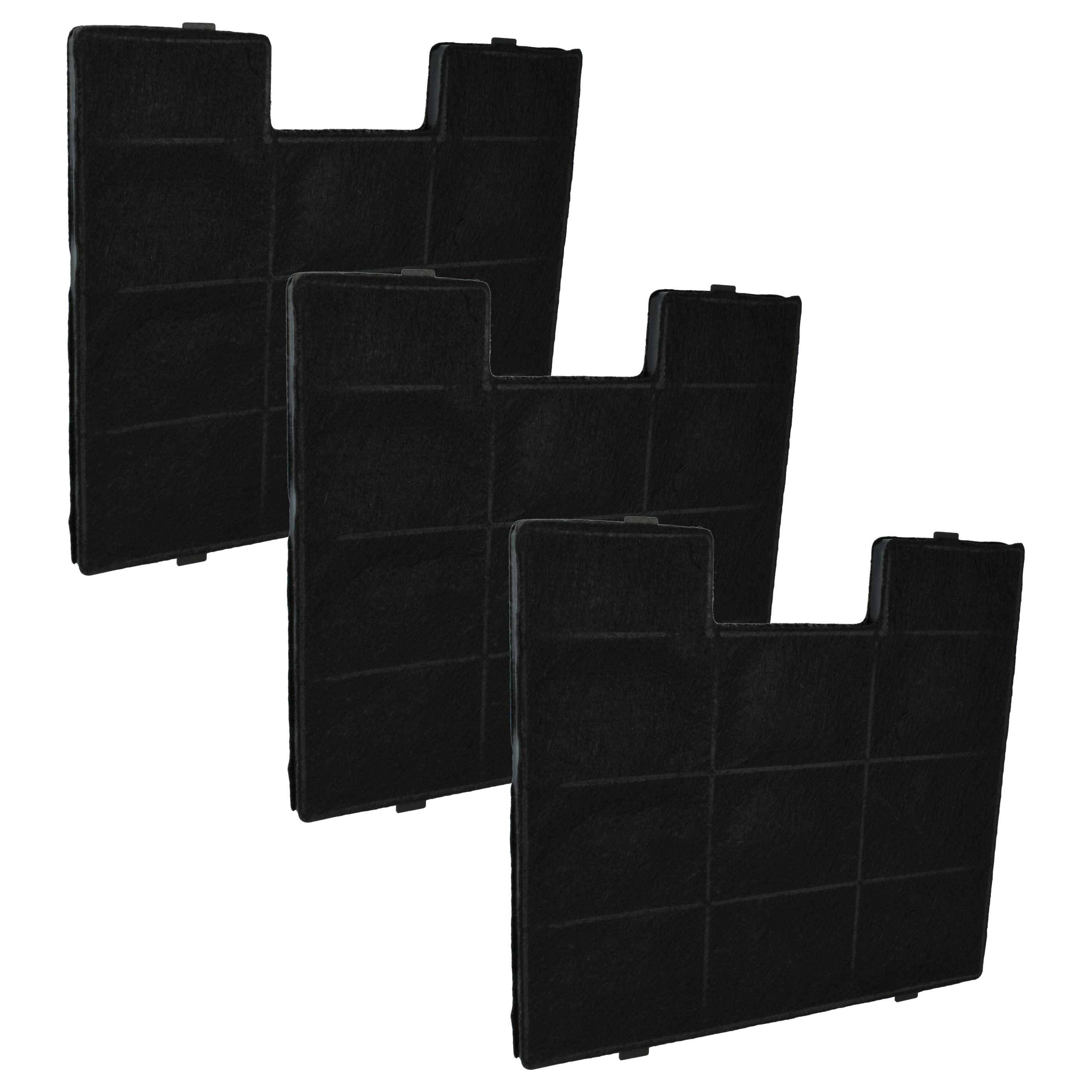 vhbw 3x Aktivkohlefilter kompatibel mit Gram EFV 90-01 TTE X, 90-01 TTI X Dunstabzugshaube - 23,4 x 24,6 x 1,3 cm