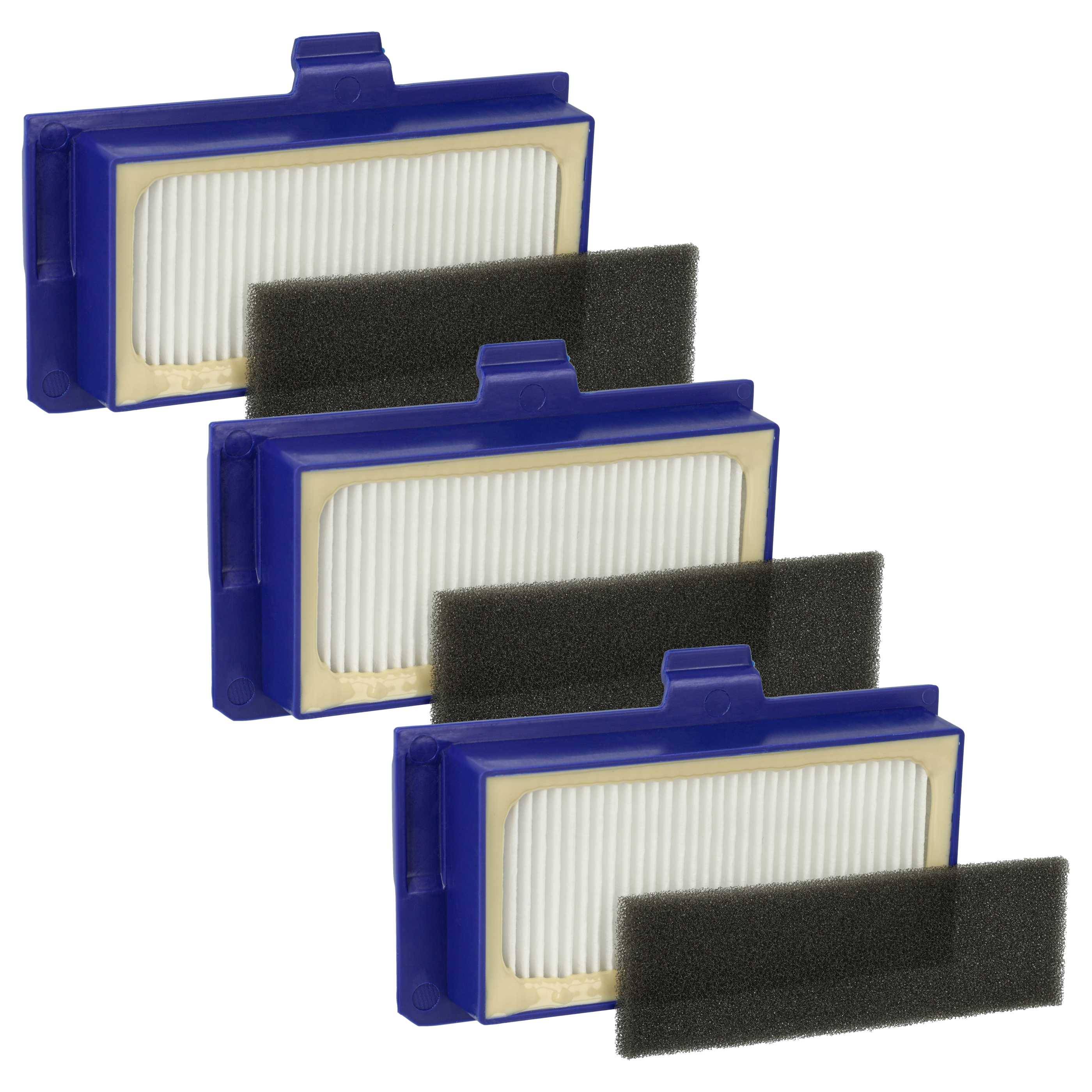 vhbw Filter-Set Ersatz für Rowenta ZR710101 für Saugroboter - 6x Ersatz-Filter (HEPA-Filter, Schaumstoff-Filter)