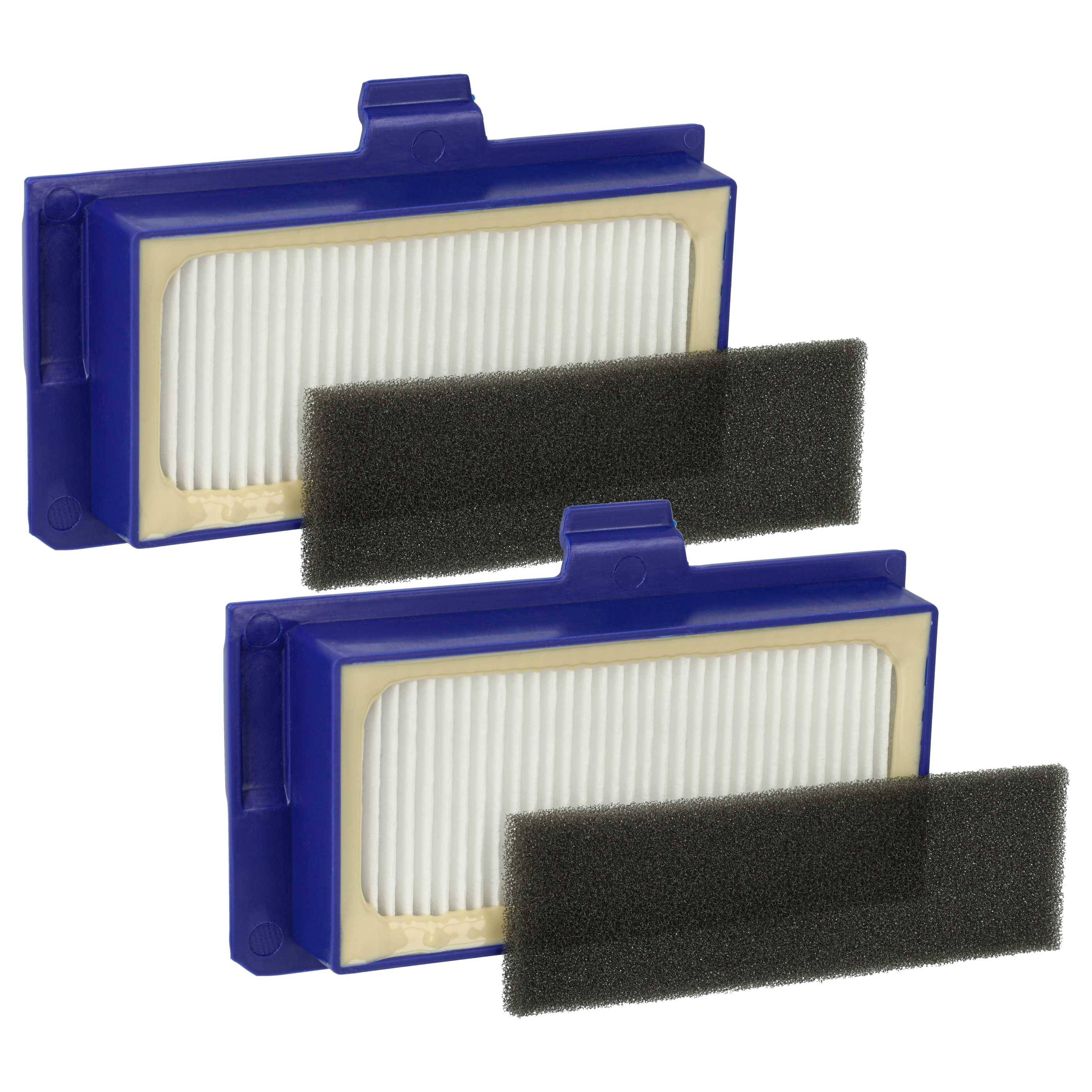 vhbw Filter-Set Ersatz für Rowenta ZR710101 für Saugroboter - 4x Ersatz-Filter (HEPA-Filter, Schaumstoff-Filter)