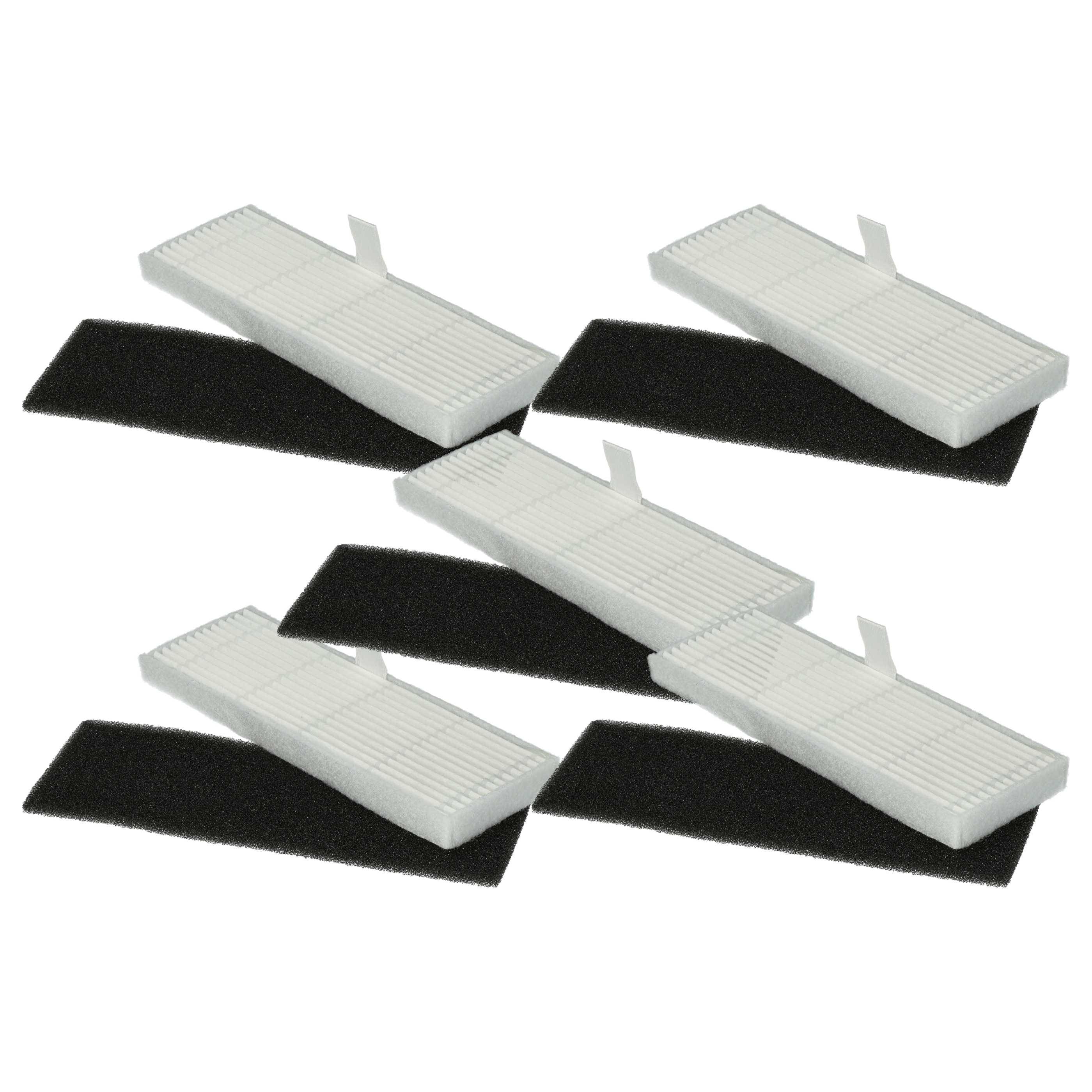 vhbw Filter-Set kompatibel mit Airrobo T10 Saugroboter - 10x Ersatz-Filter (Schaum-Filter, Feinstaubfilter)