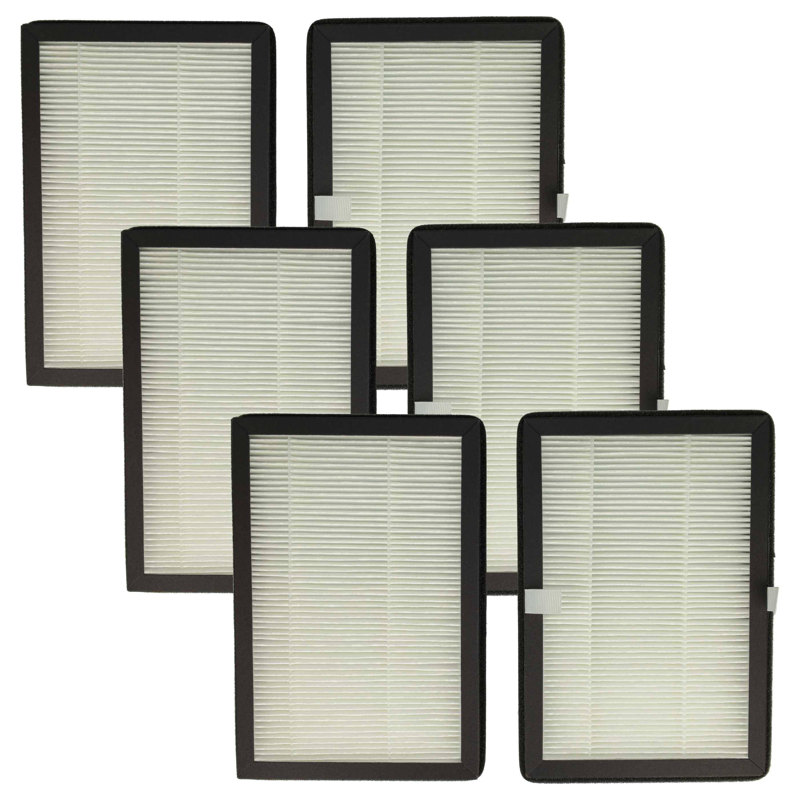 vhbw 6x Partikelfilter kompatibel mit Rowenta Eclipse QU5030, QU5072, QU5060, QU5062 Luftreiniger, Lüfter