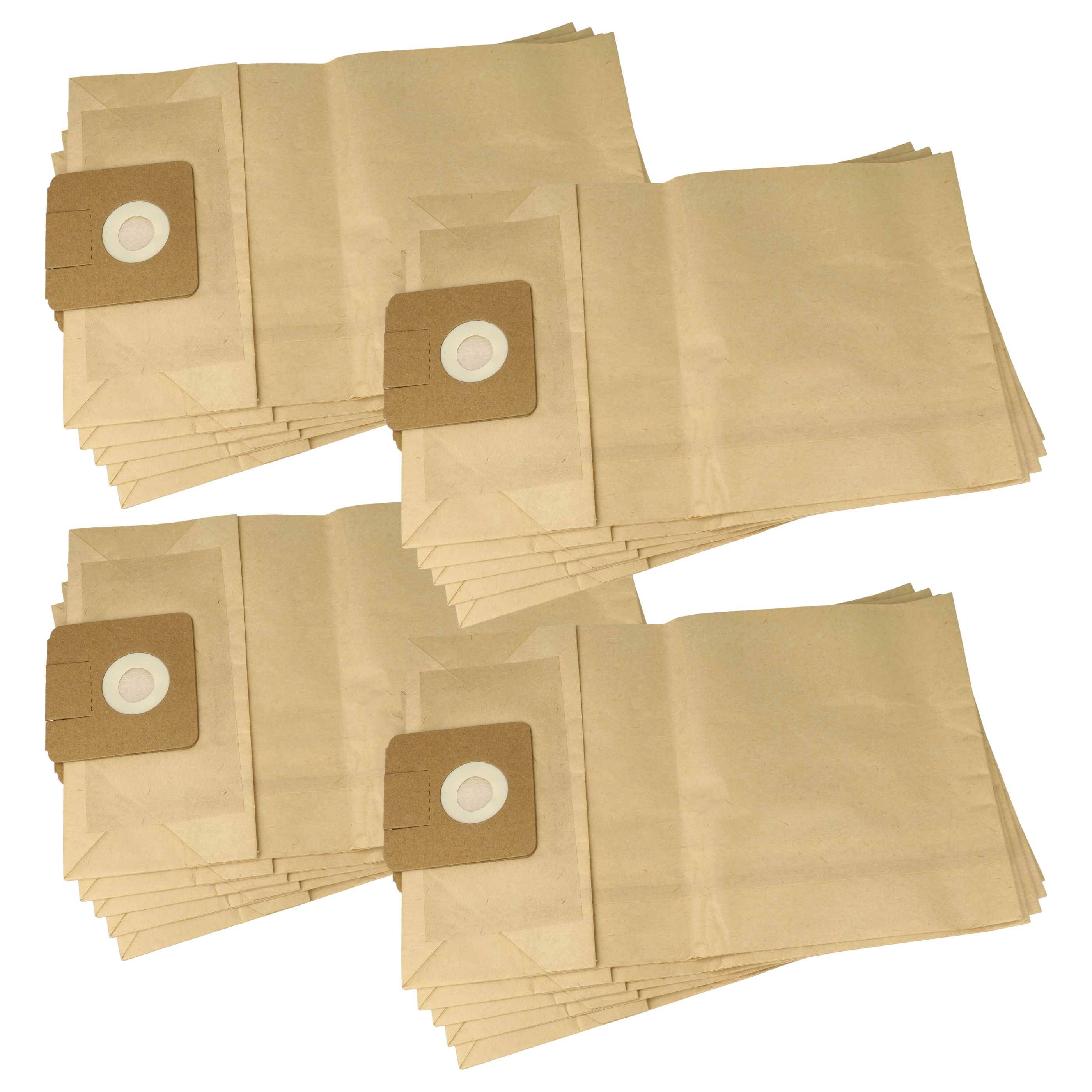 vhbw 20x Staubbeutel kompatibel mit Karcher T 140 Staubsauger - Filterpapier, TA 1, 40cm x 24cm braun