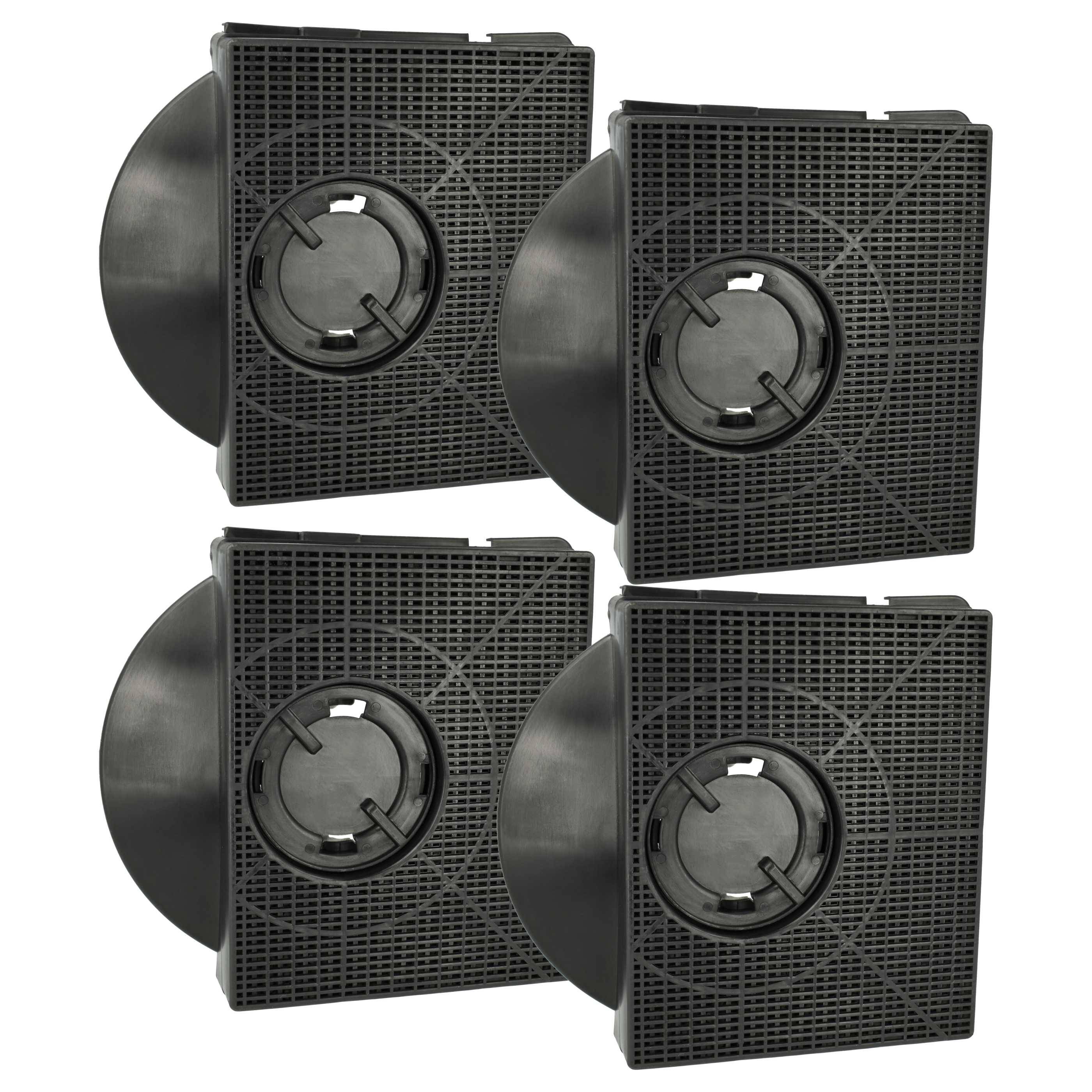 vhbw 4x Aktivkohlefilter Ersatz für Zanussi 9029800555, 8718868949554, 9029793602, AS-AZKF060 für Dunstabzugshaube - 21,3 x 20,7 x 4,1 cm