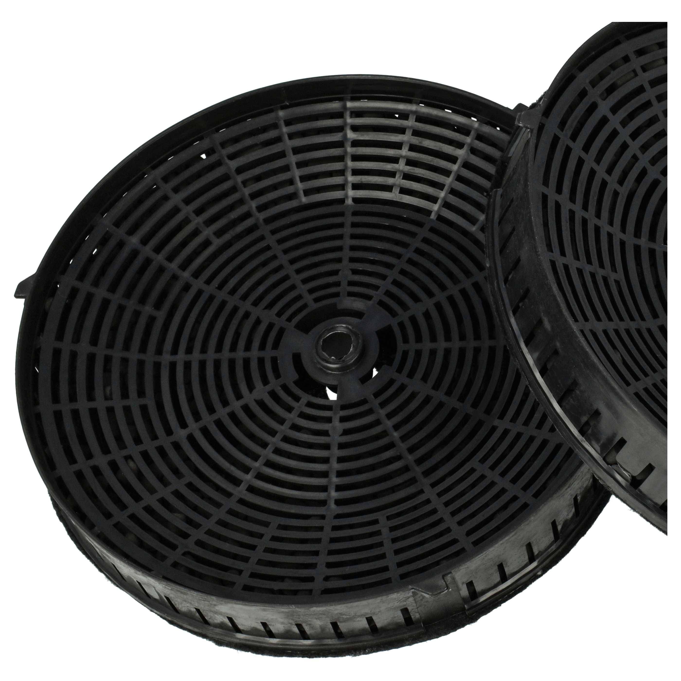 vhbw 4x Aktivkohlefilter kompatibel mit Elica 208340404411, 208340504406, 208340504405, 208340504408, 208340504407 Dunstabzugshaube - 17,2 cm