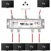 6-Fach Sat Splitter + Wetterschutz + F-Stecker Verteiler Antennenverteiler Antennenkabelverteiler Weiche DVBT DVBT2 DVBC 6-Fach Sat Splitter + Wetterschutz + F-Stecker Verteiler Antennenverteiler Antennenkabelverteiler Weiche DVBT DVBT2 DVBC