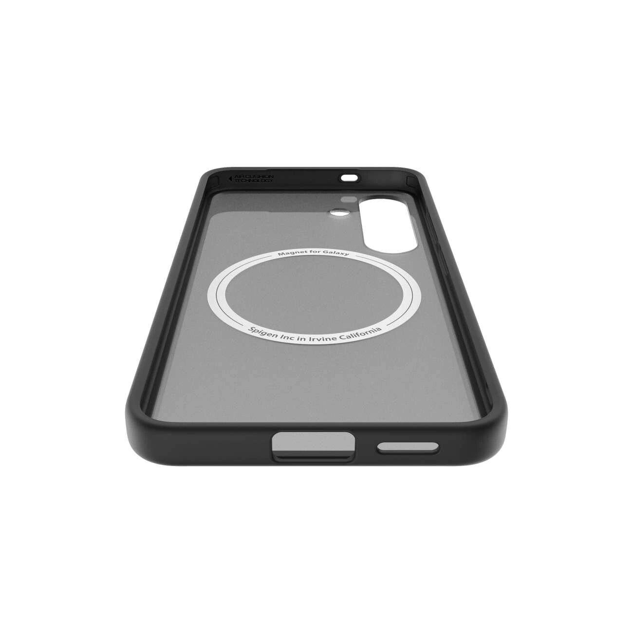 Spigen Capella GP-FPS931PGBJW Silikonhülle MagFit Magnetring Samsung Galaxy S25 - Schwarz