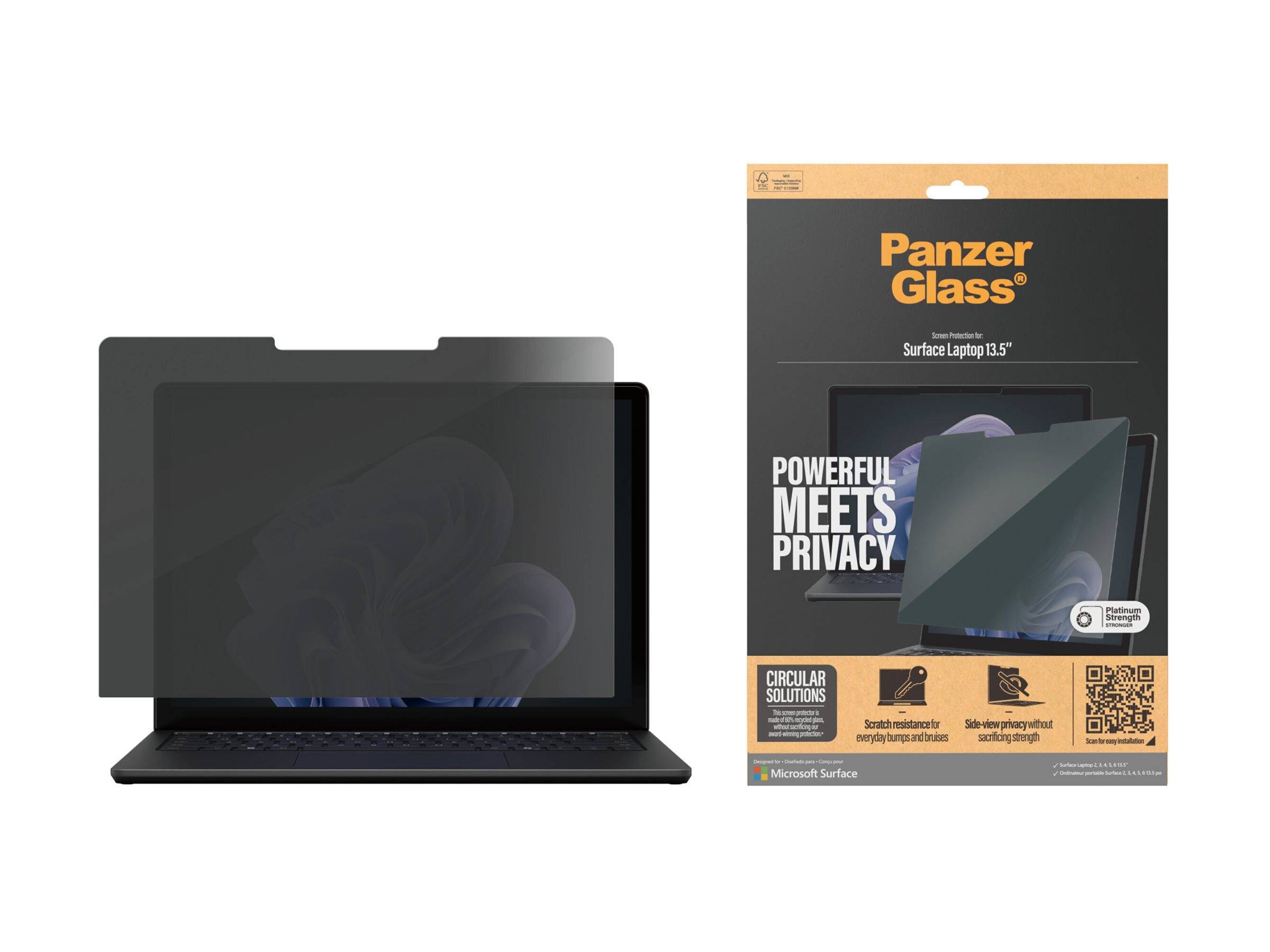 PanzerGlass - Blickschutzfilter für Notebook - 2-Wege - klebend - 34.29 cm (13.5"")