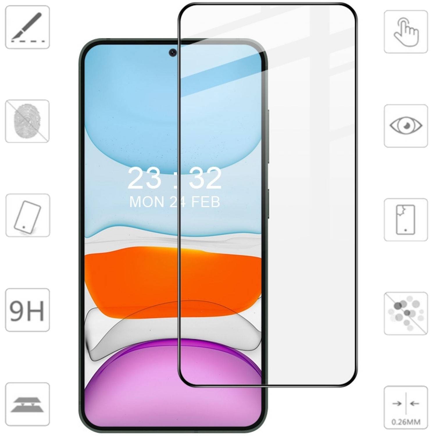 Für Samsung Galaxy S25 5G 1x 3D Premium Display H9 0,3mm Hart Glas Folie Schutz