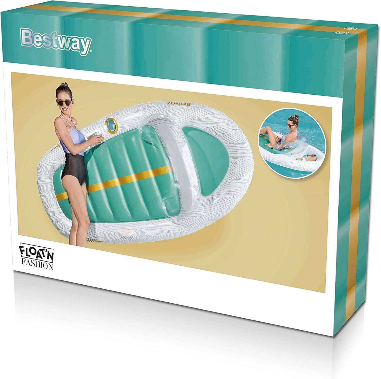 Bestway - Luftmatratze - Vacation Yacht Lounge (216x117cm) Getränkehalter Rückenlehne