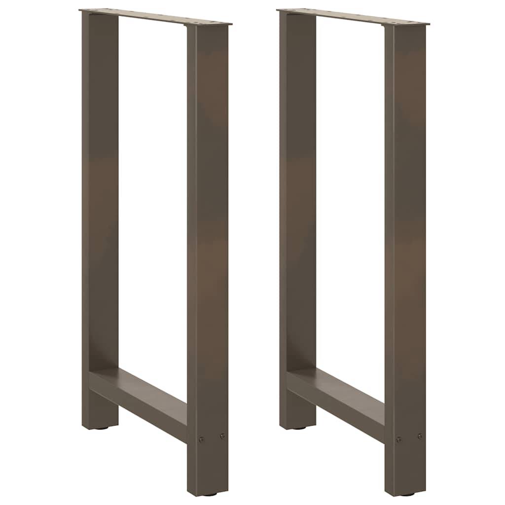 vidaXL Bartischbeine Naturstahl 2 Stk. 60x(100-101) cm Stahl