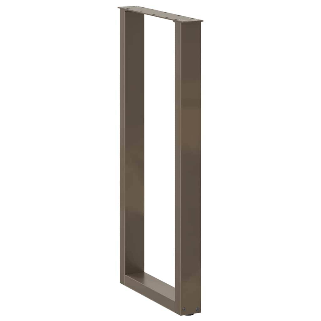 vidaXL Bartischbeine U-Form 2 Stk. Naturstahl 50x(100-101) cm Stahl