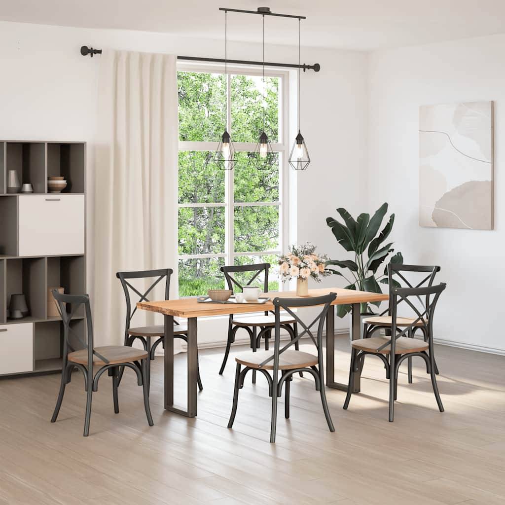 vidaXL Konsolentischbeine U-Form 2 Stk. Naturstahl 28x(72-73) cm Stahl