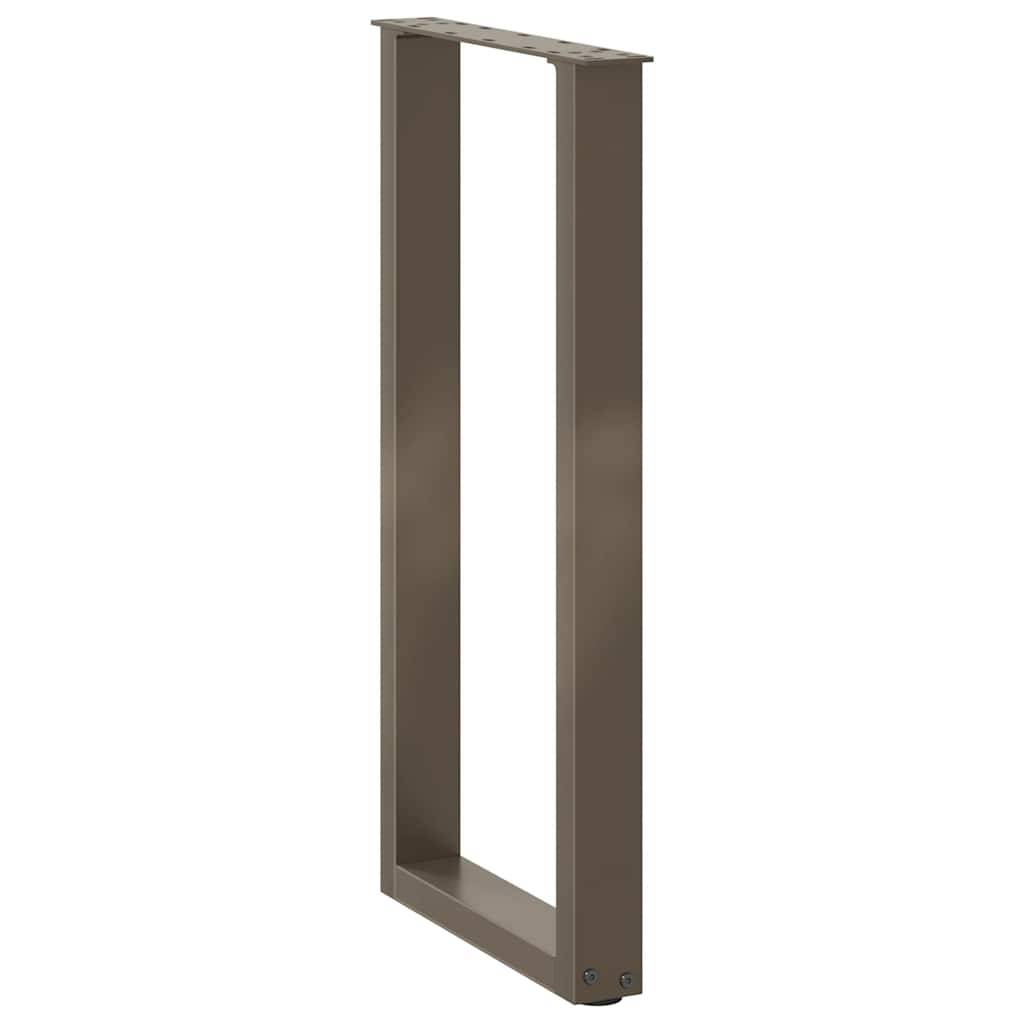 vidaXL Konsolentischbeine U-Form 2 Stk. Naturstahl 28x(72-73) cm Stahl
