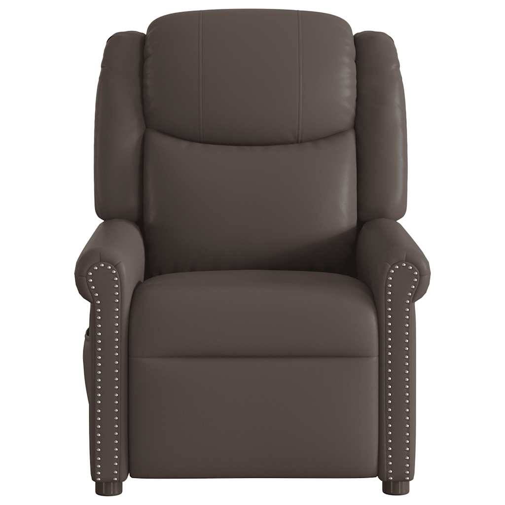 vidaXL Massagesessel Braun Glänzendes Kunstleder