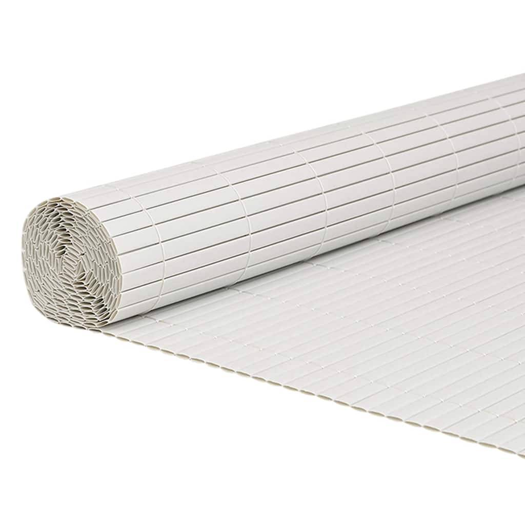 vidaXL Gartenzaun Doppelseitig Weiß 1,8x3 m PVC