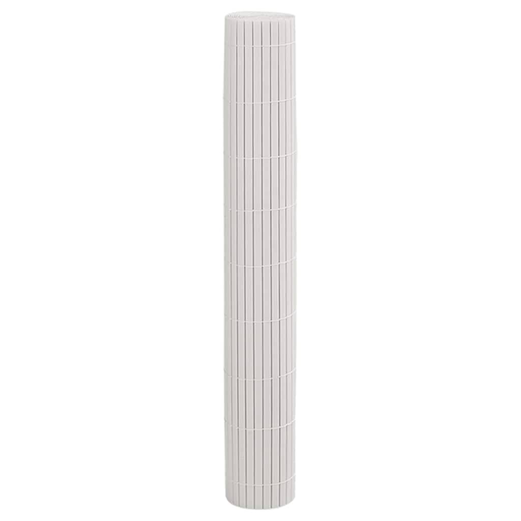 vidaXL Gartenzaun Doppelseitig Weiß 1,8x3 m PVC