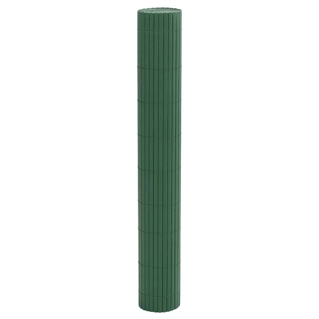 vidaXL Gartenzaun Doppelseitig Grün 1,8x5 m PVC