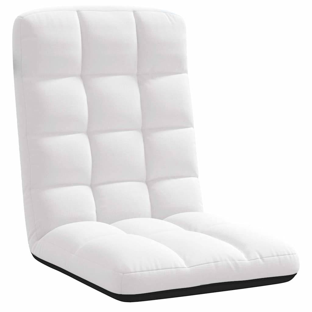 vidaXL Bodenstuhl Faltbar Weiß 71x51x62 cm Stoff