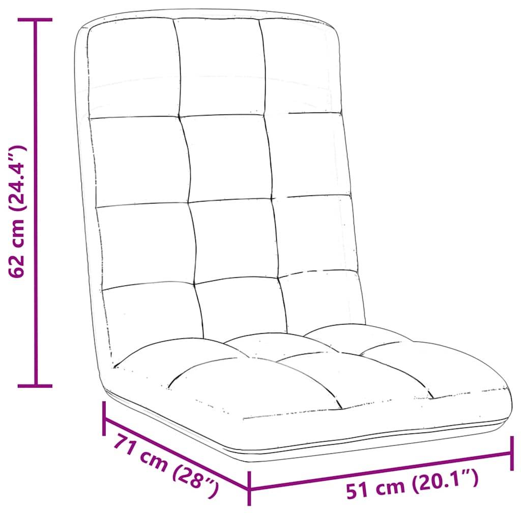 vidaXL Bodenstuhl Faltbar Weiß 71x51x62 cm Stoff