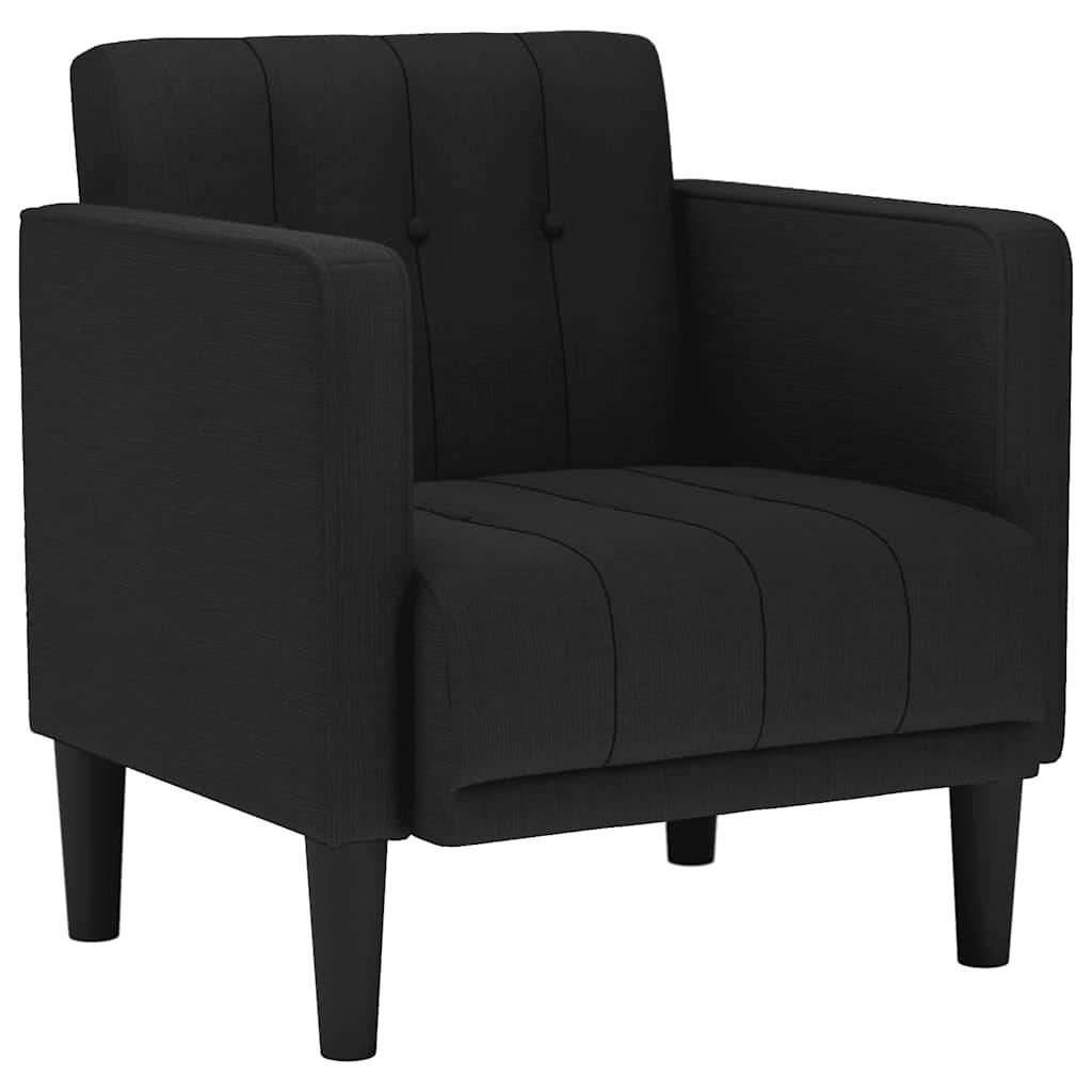 vidaXL Sessel mit Armlehnen Schwarz 53 cm Stoff