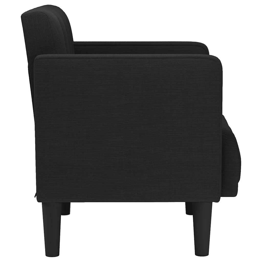 vidaXL Sessel mit Armlehnen Schwarz 53 cm Stoff