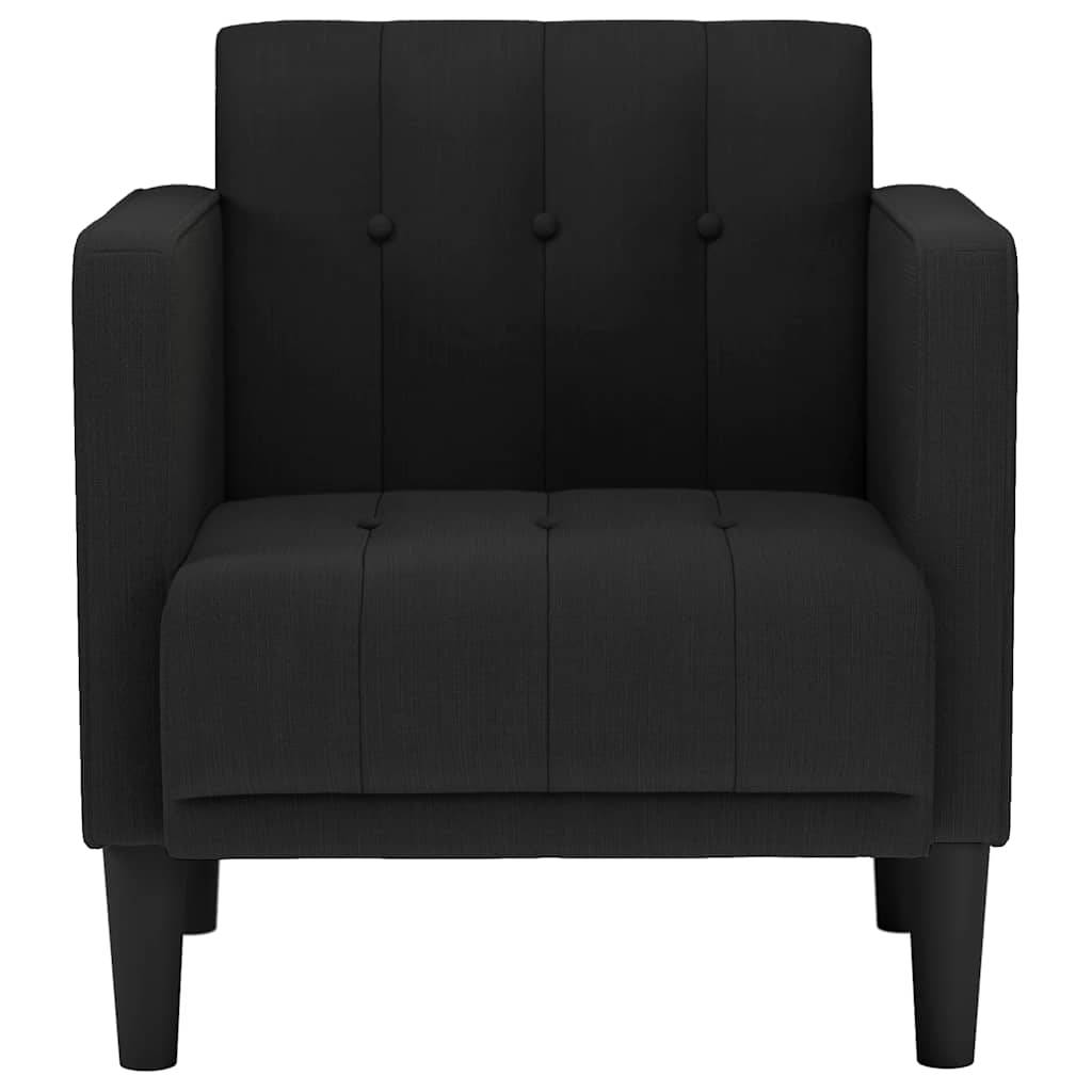 vidaXL Sessel mit Armlehnen Schwarz 53 cm Stoff