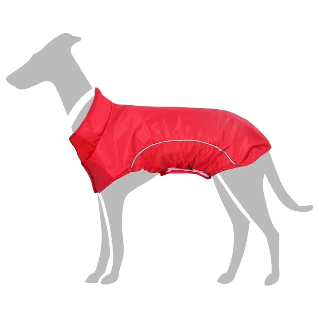vidaXL Hunde Regenmantel mit Reflexstreifen Polyester Rot XXS