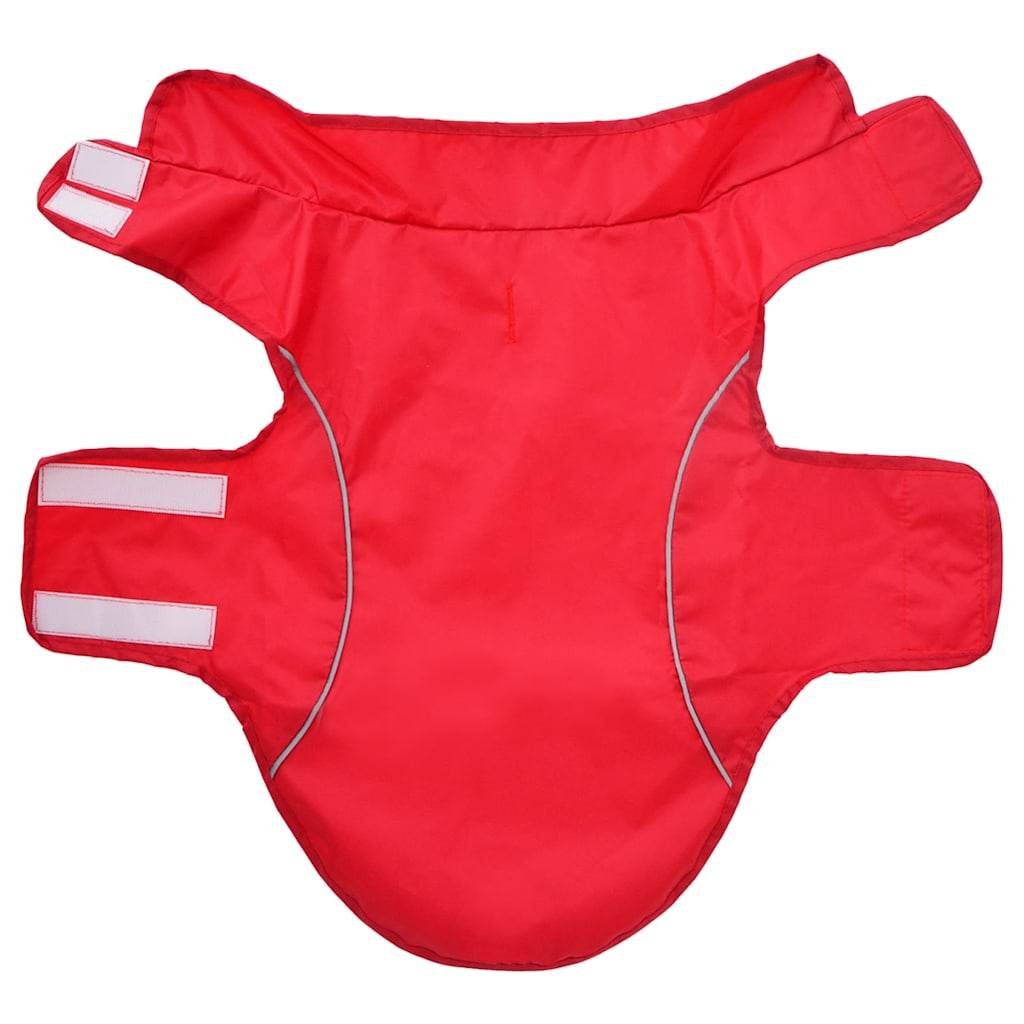 vidaXL Hunde Regenmantel mit Reflexstreifen Polyester Rot XXS