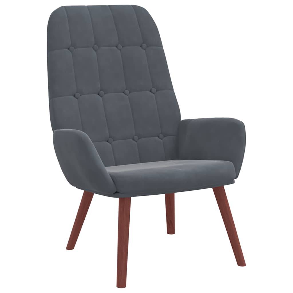 vidaXL Relaxsessel Dunkelgrau Samt