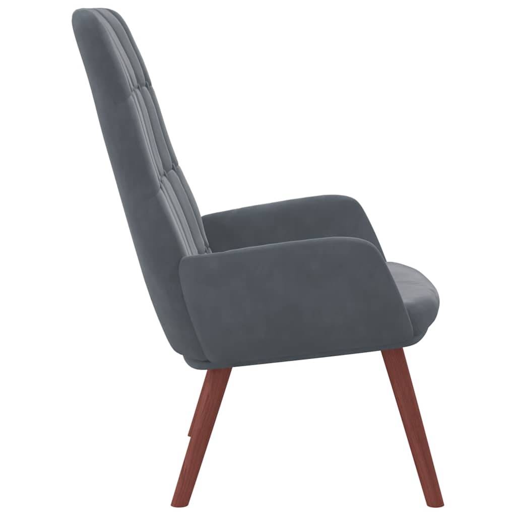 vidaXL Relaxsessel Dunkelgrau Samt