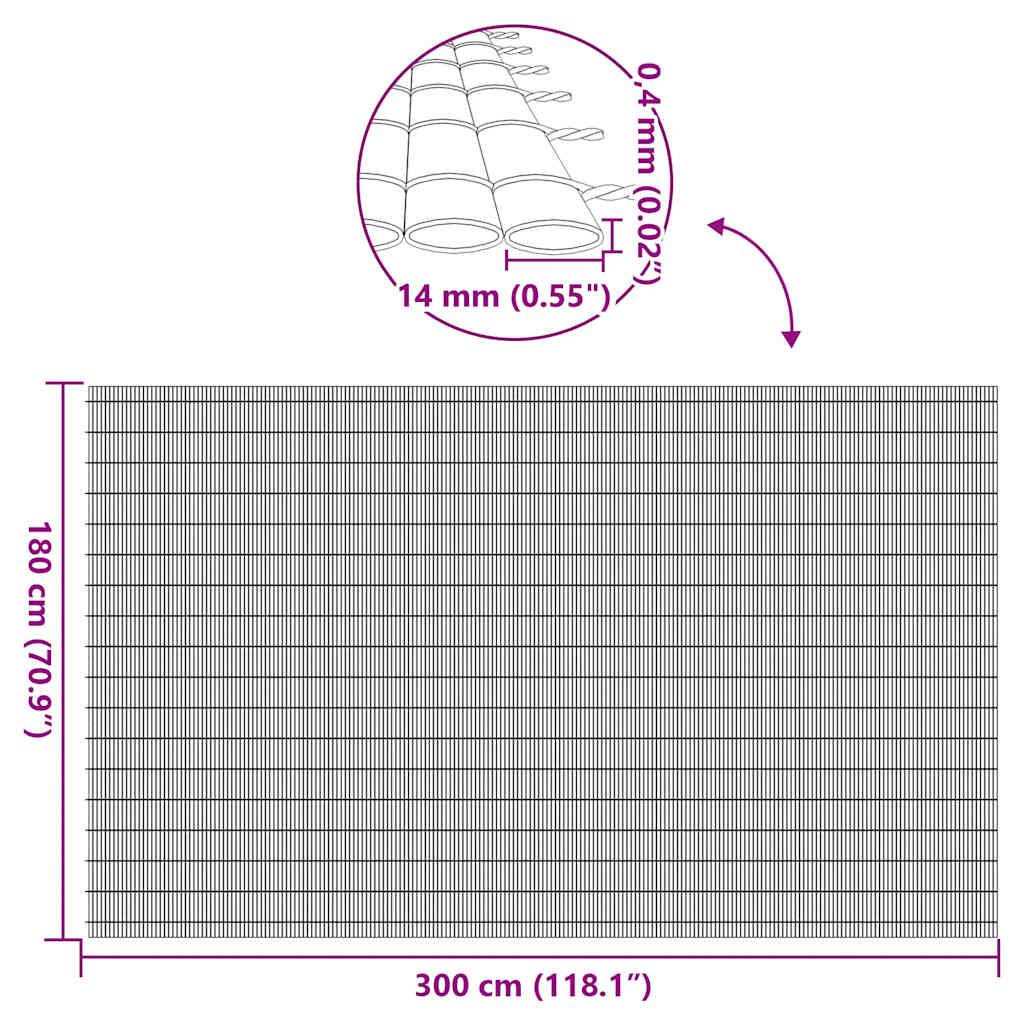 vidaXL Gartenzaun Doppelseitig Grau 1,8x3 m PVC