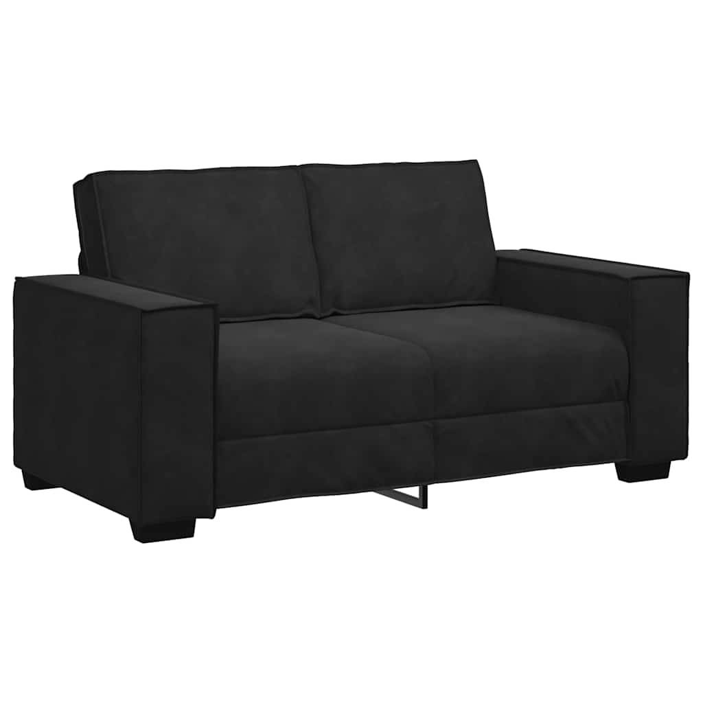 vidaXL 2-Sitzer-Sofa Schwarz 120 cm Samt