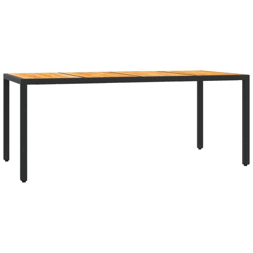 vidaXL 7-tlg. Garten-Essgruppe mit Kissen Schwarz Poly Rattan