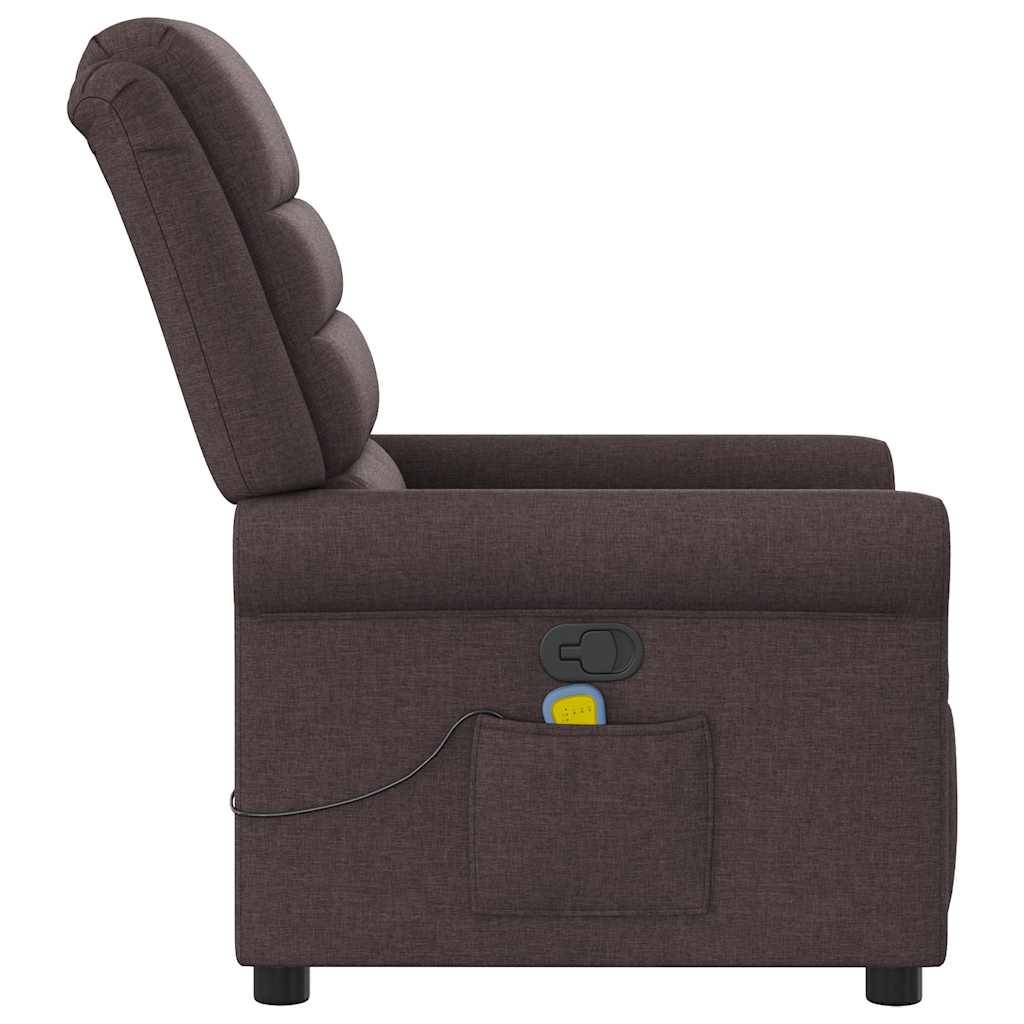 vidaXL Massagesessel Dunkelbraun Stoff
