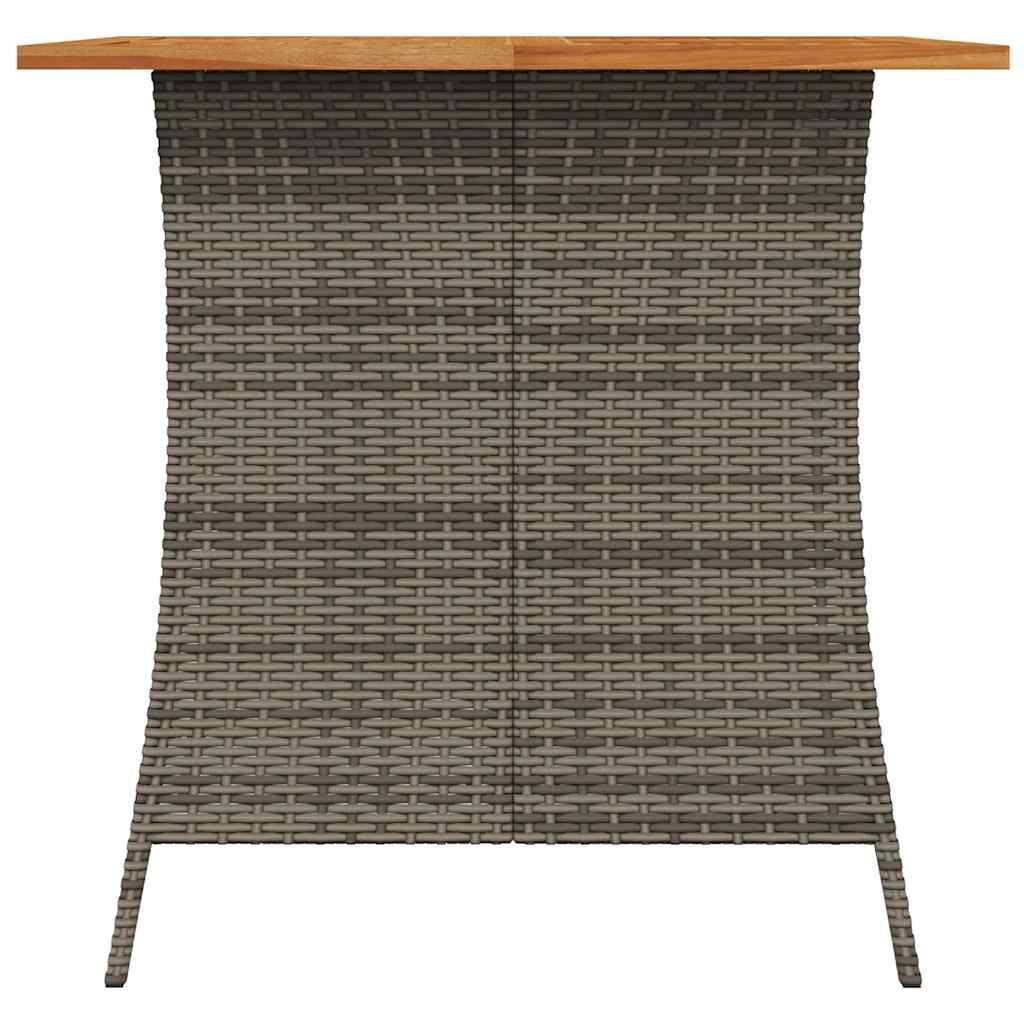 vidaXL 5-tlg. Garten-Essgruppe mit Kissen Grau Poly Rattan