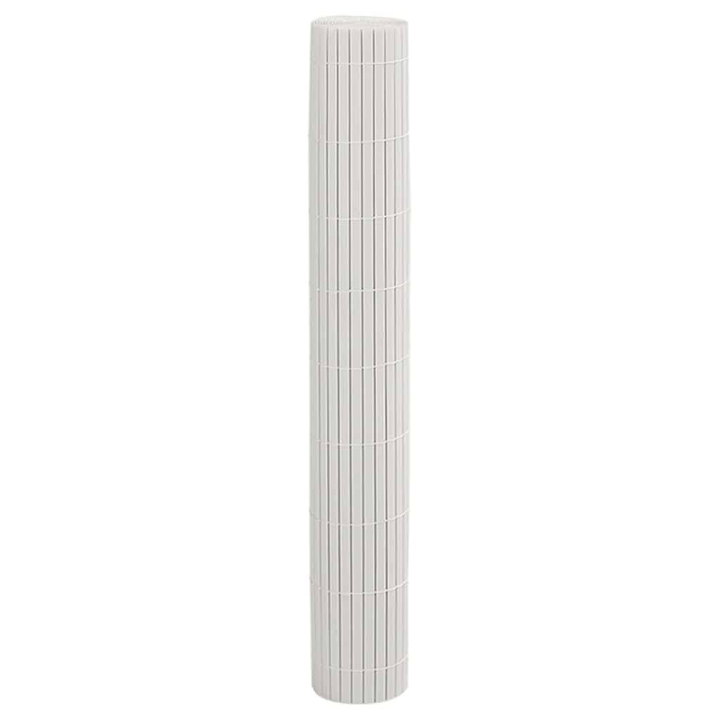 vidaXL Gartenzaun Doppelseitig Weiß 1,8x5 m PVC