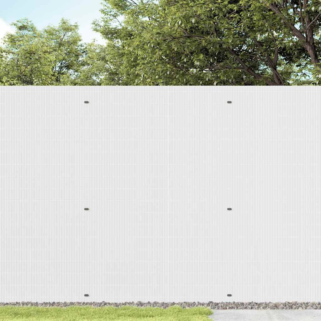 vidaXL Gartenzaun Doppelseitig Weiß 1,8x3 m PVC