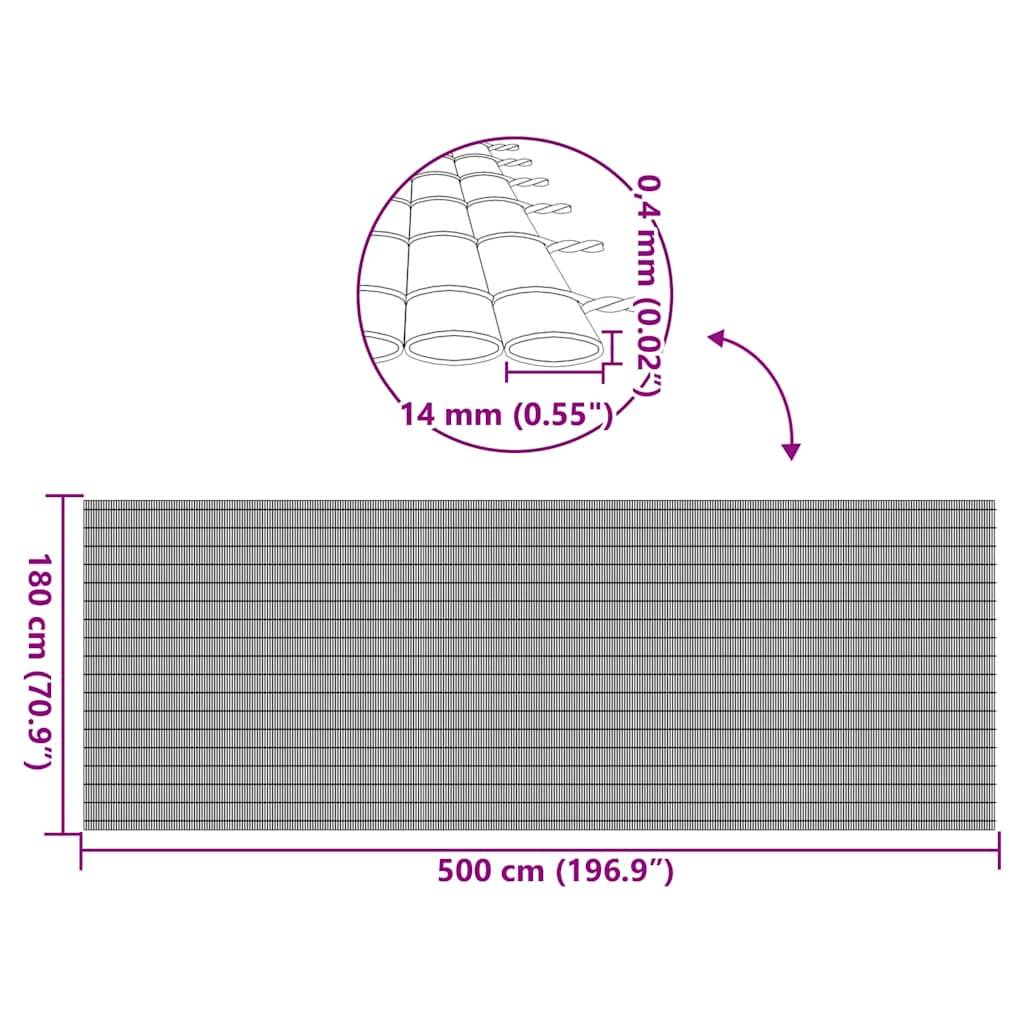 vidaXL Gartenzaun Doppelseitig Weiß 1,8x5 m PVC