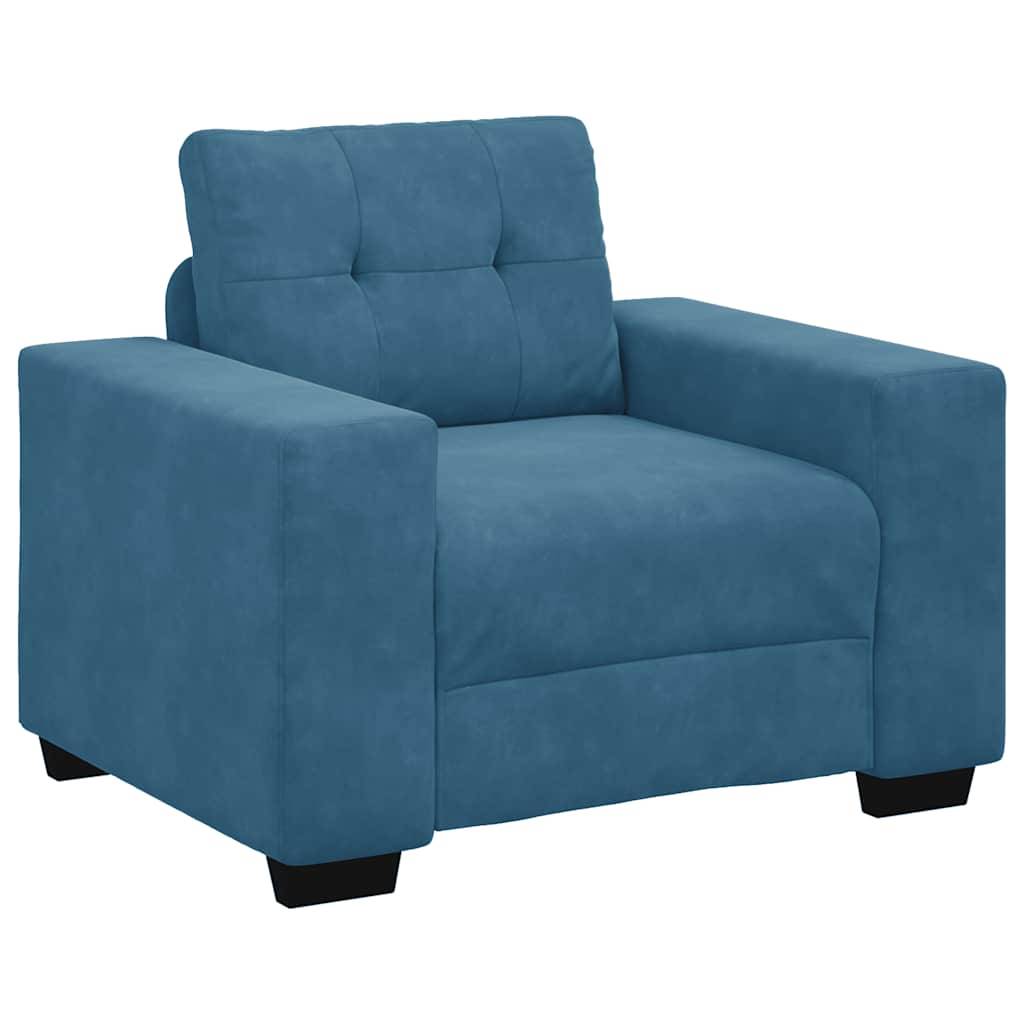 vidaXL Sessel Blau 60 cm Samt