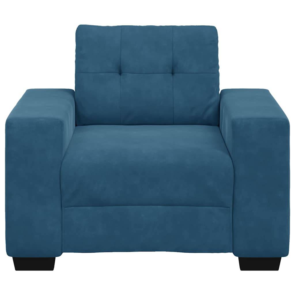 vidaXL Sessel Blau 60 cm Samt
