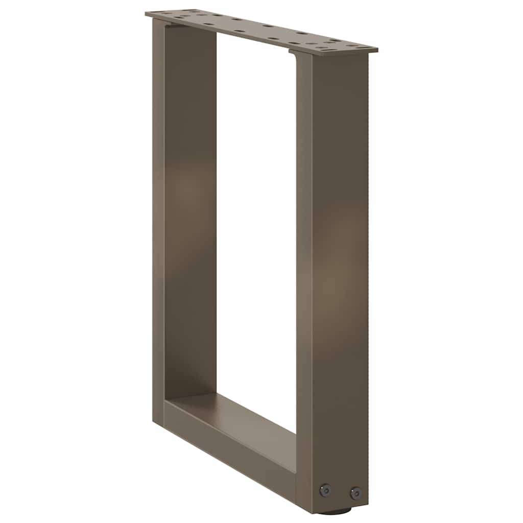 vidaXL Couchtischbeine U-Form 2 Stk. Naturstahl 28x(42-43) cm Stahl