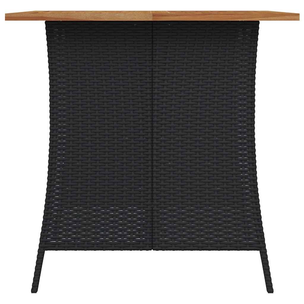 vidaXL 5-tlg. Garten-Essgruppe mit Kissen Schwarz Poly Rattan