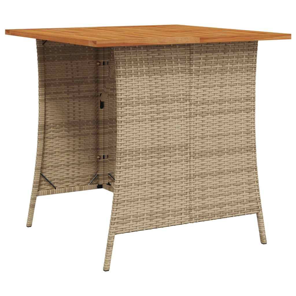 vidaXL 6-tlg. Garten-Sofagarnitur mit Kissen L-Form Beige Poly Rattan