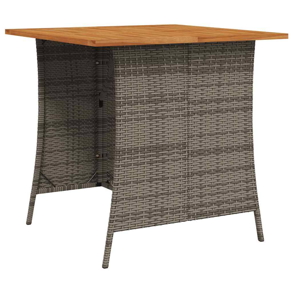 vidaXL 6-tlg. Garten-Sofagarnitur mit Kissen L-Form Grau Poly Rattan